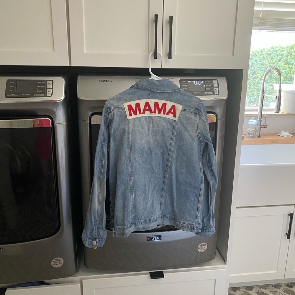 Long Sleeve Maternity Denim Jacket - Isabel Maternity by Ingrid & Isabel - Picture 10 of 11
